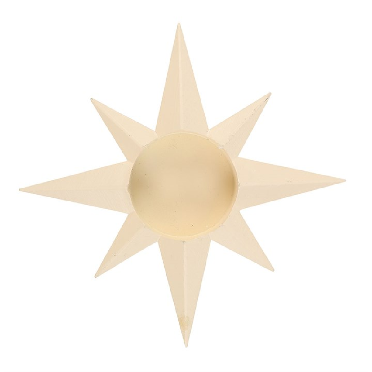 Cream Star Tealight Candle Holder 12.5cm