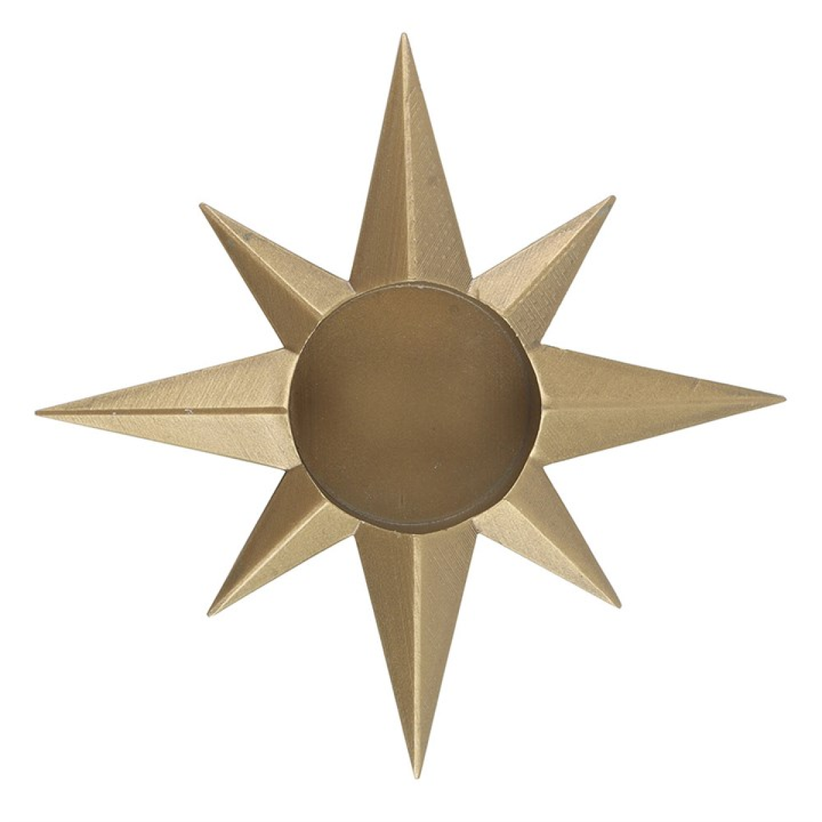 Gold Star Tealight Candle Holder 12.5cm