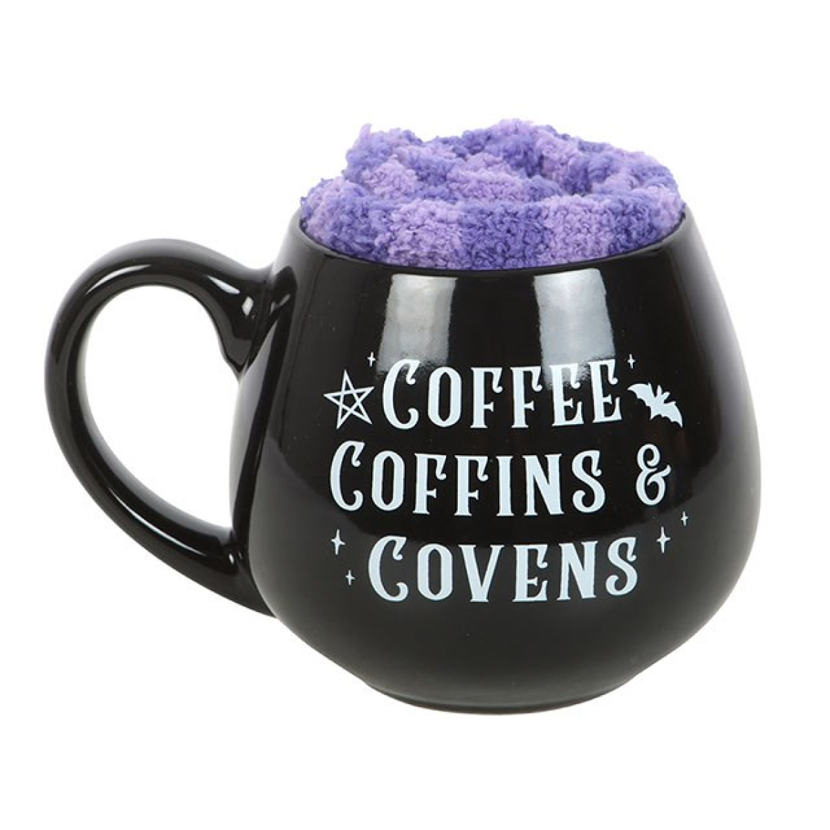 Coffee, Coffins & Covens Mug and Socks Set 14cm