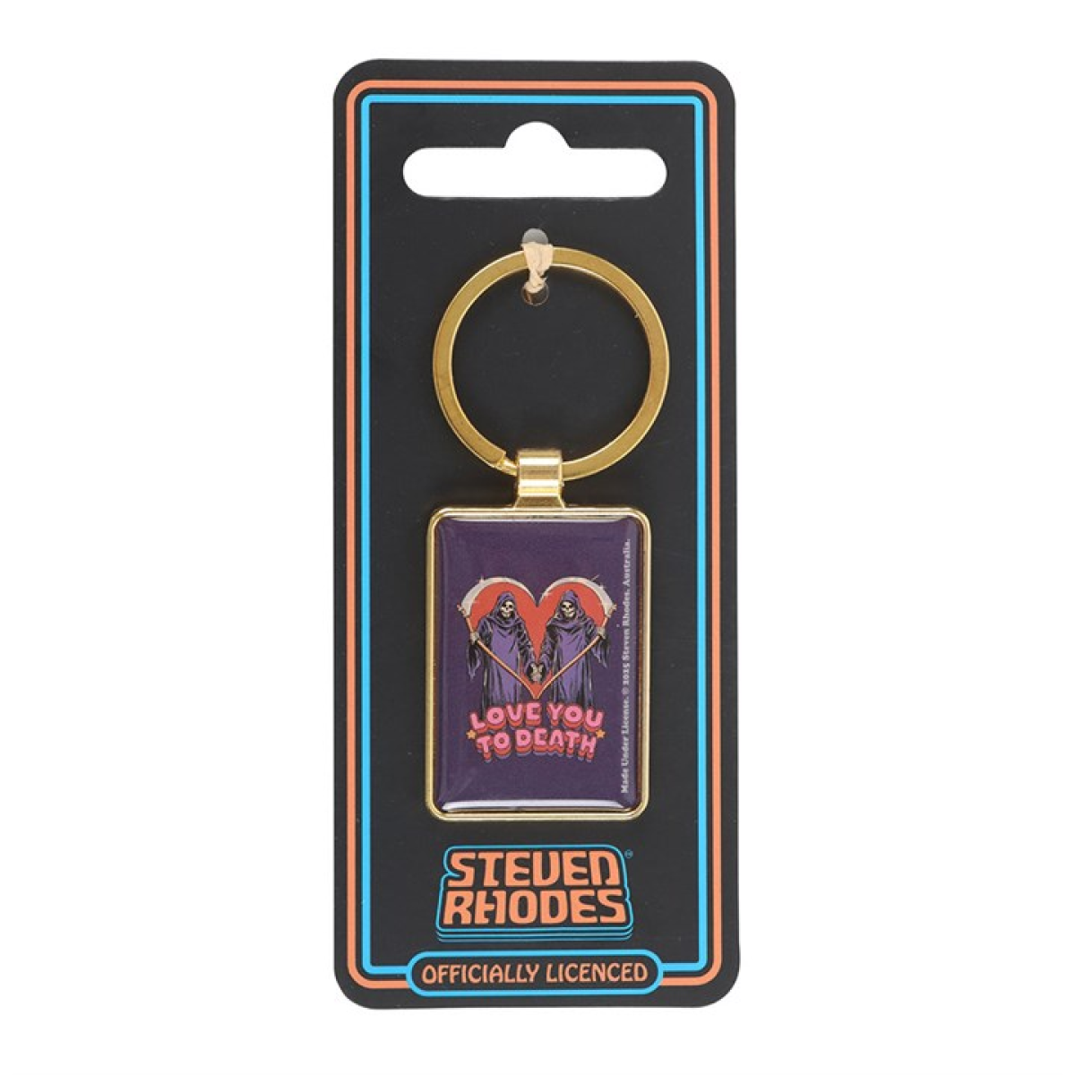 Love You To Death Keyring by Steven Rhodes