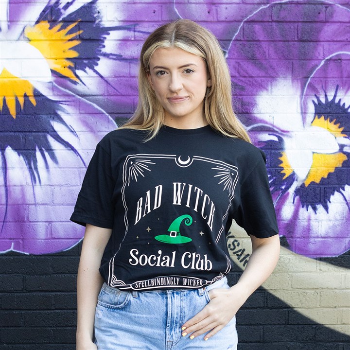 Green Bad Witch Social Club Unisex T-shirt Size XXL
