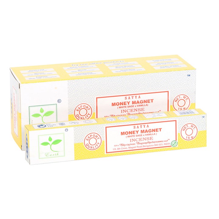 6 Packs of Money Magnet Earth Incense by Satya