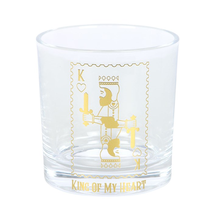 King of My Heart Drinking Glass