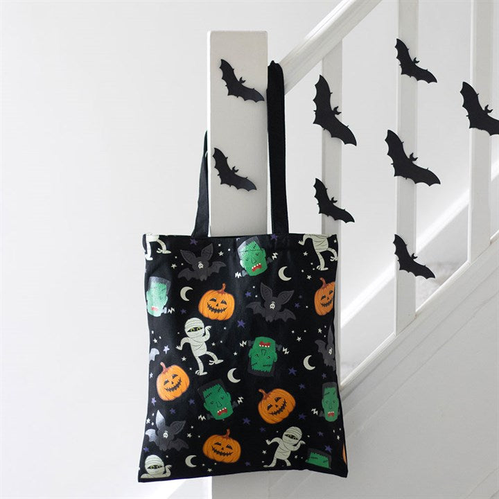 Monster Mash Print Polycotton Tote Bag
