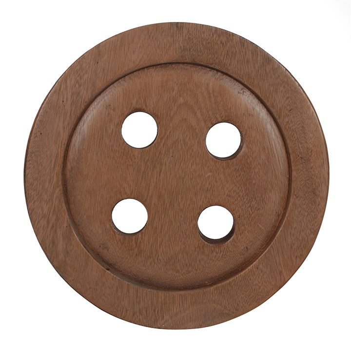 26cm Children's Wooden Button Stool