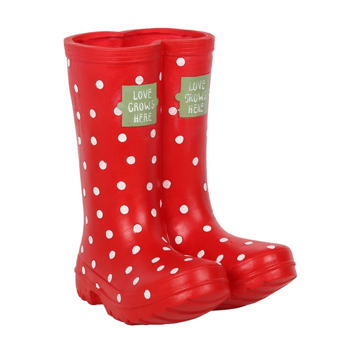 Red Welly Boot Planter 21.5cm