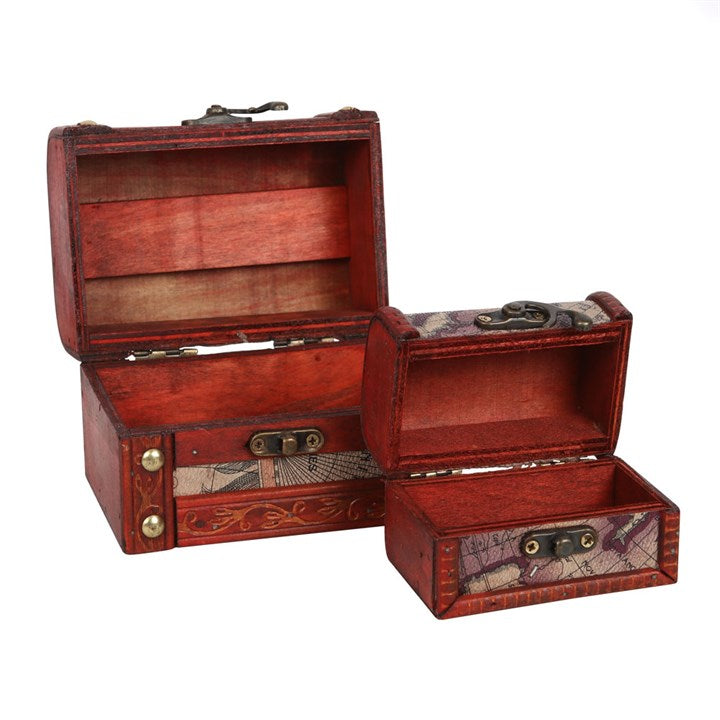 Set of 2 Map Chests 12cm