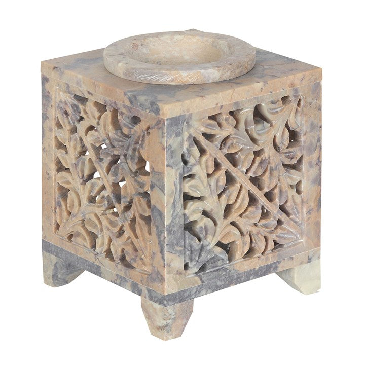 Moroccan Arch Cutout Soapstone Oil Burner 12cm