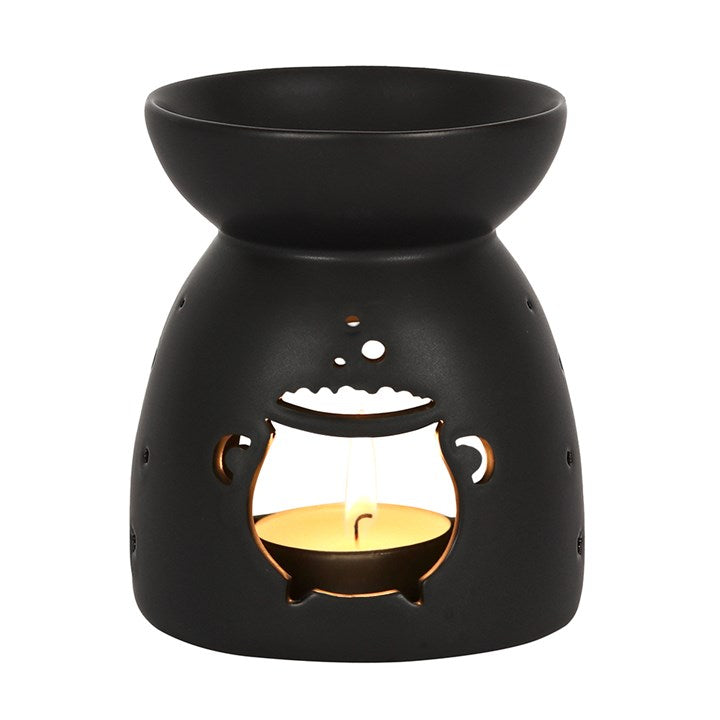 Black Cauldron Cut Out Oil Burner 12.5cm