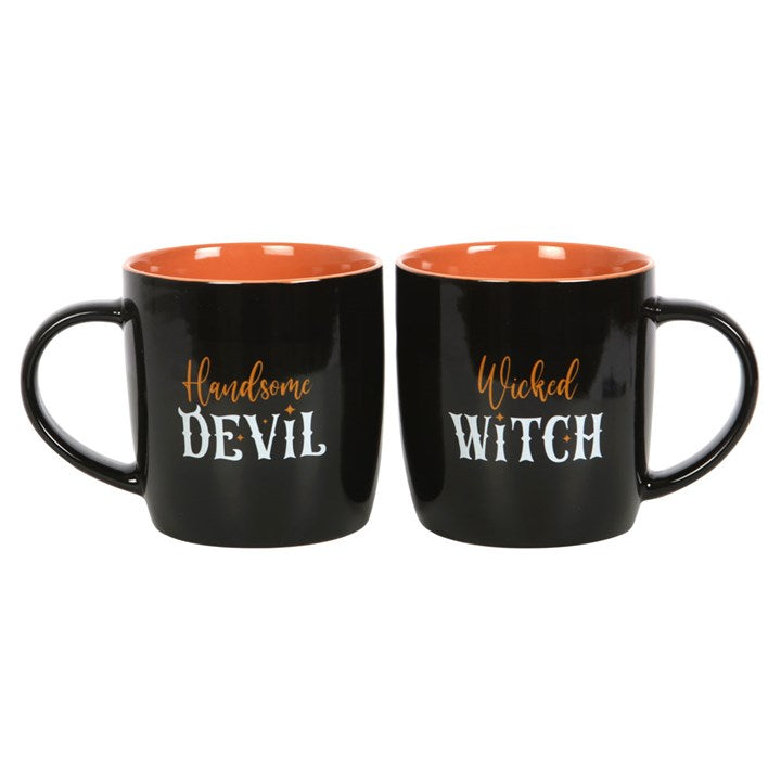 Wicked Witch and Handsome Devil Couples Mug Set