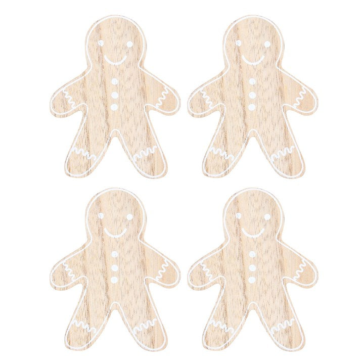 Gingerbread Man Coaster Set 10cm