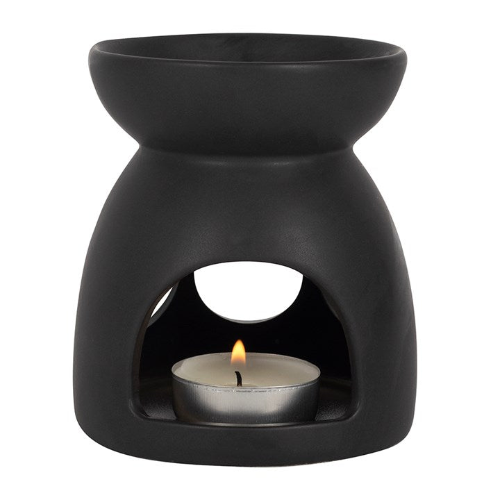 Black Triple Moon Cut Out Oil Burner 10cm