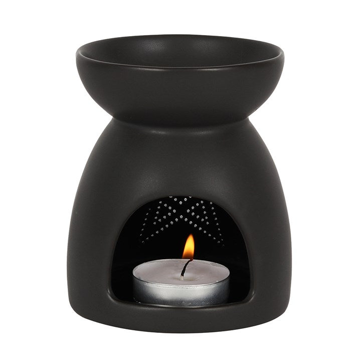 Black Pentagram Cut Out Oil Burner 10cm