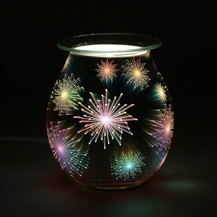 3D Firework Effect Light Up Electric Oil Burner 21cm