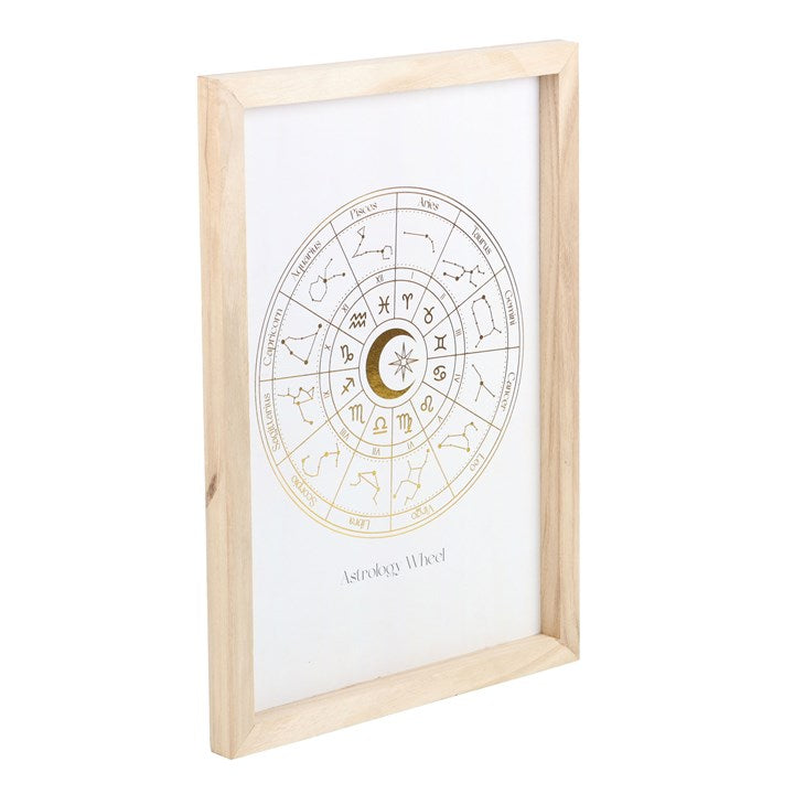 Off White Astrology Wheel Framed Wall Art Print 35cm