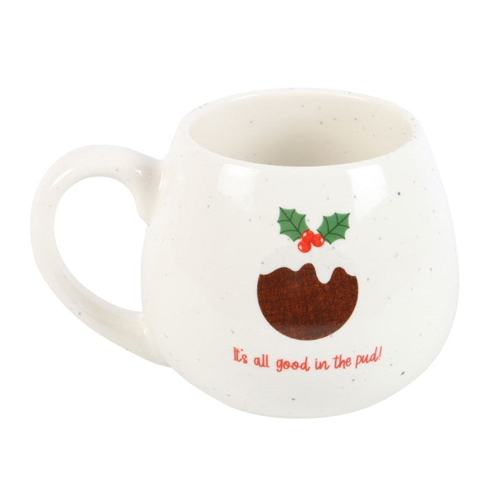 All Good in the Pud Rounded Christmas Mug 9.5cm
