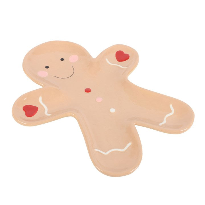 Gingerbread Man Ceramic Serving Plate 21cm