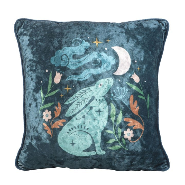 35cm Square Midnight Hare Cushion 35cm