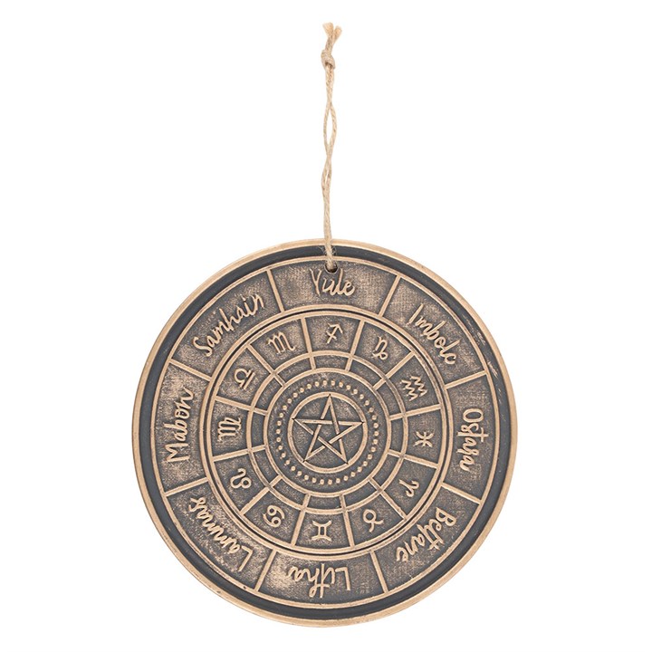 Bronze Wheel of the Year Hanging Terracotta Plaque 19.5cm