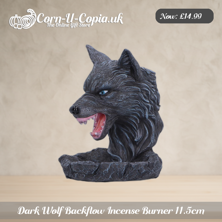 Dark Wolf Backflow Incense Burner 11.5cm Ad 1