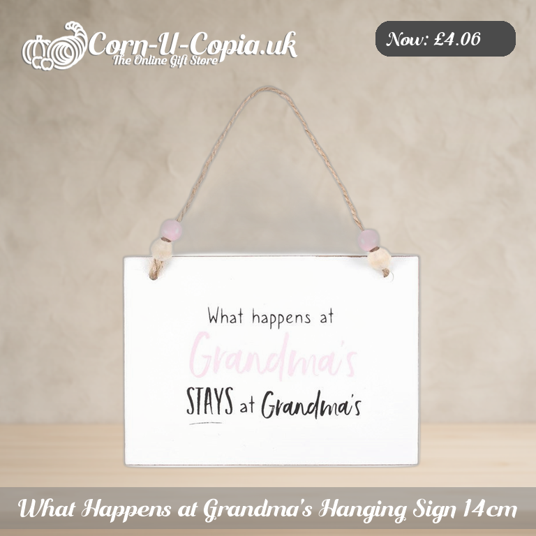 What Happens at Grandma's Hanging Sign 14cm Ad 1