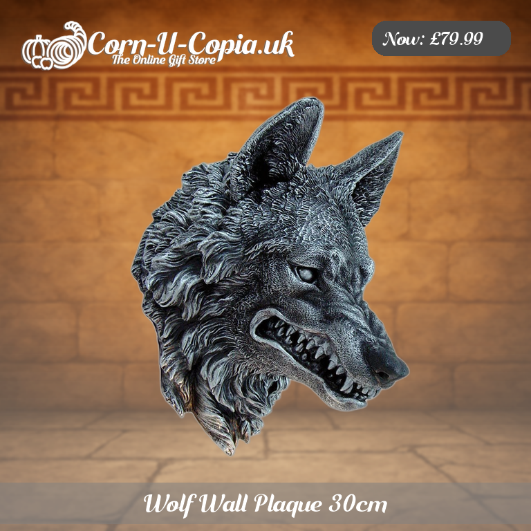 Wolf Wall Plaque 30cm Ad 1