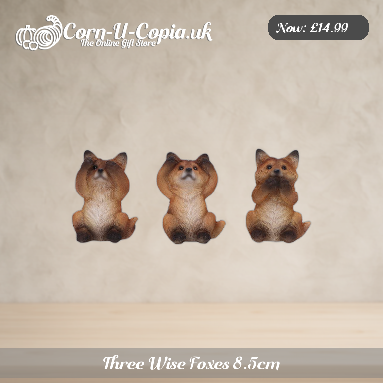 Three Wise Foxes 8.5cm Ad 1
