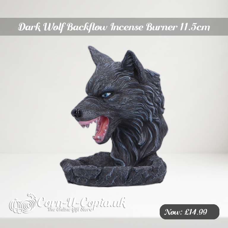 Dark Wolf Backflow Incense Burner 11.5cm Ad 2