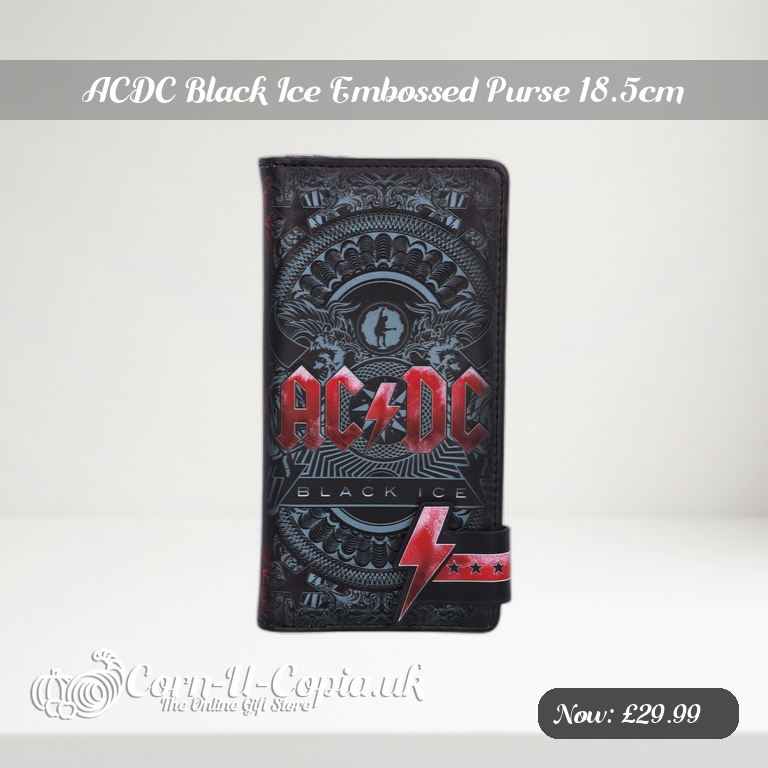 ACDC Black Ice Embossed Purse 18.5cm Ad 2