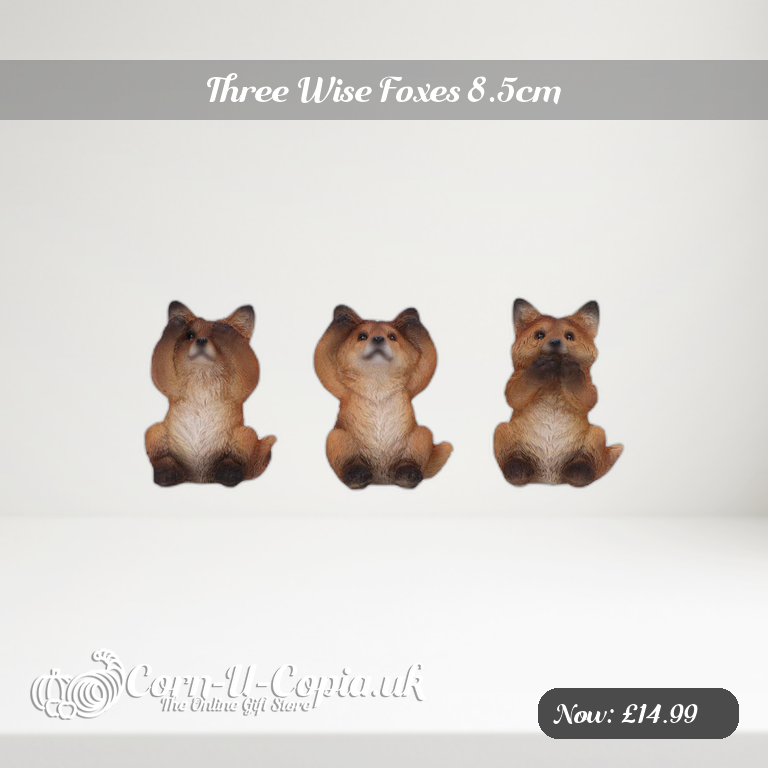 Three Wise Foxes 8.5cm Ad 2