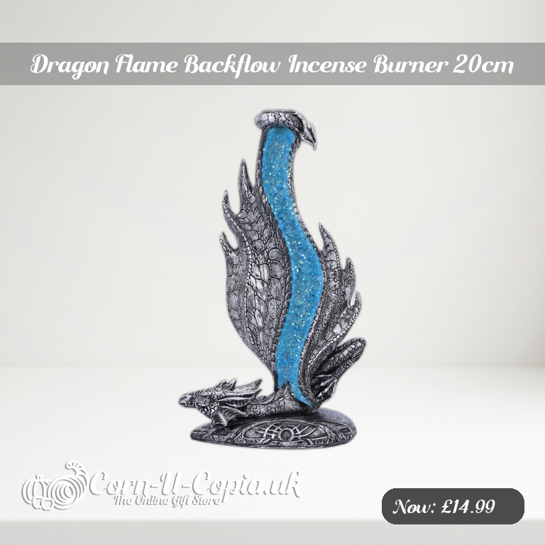 Dragon Flame Backflow Incense Burner 20cm Ad 2