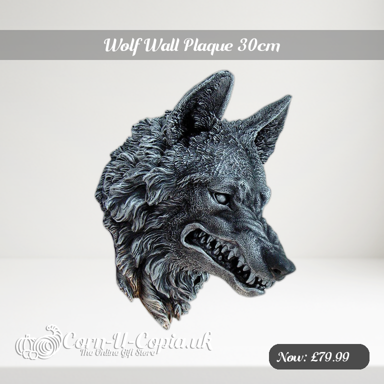Wolf Wall Plaque 30cm Ad 2