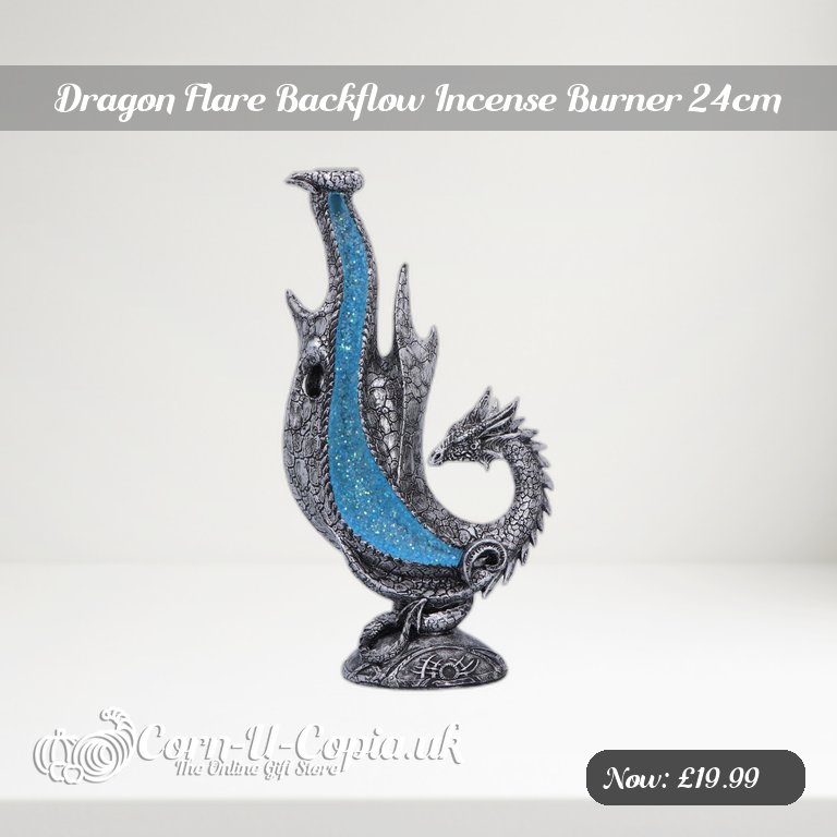 Dragon Flare Backflow Incense Burner 24cm Ad 2