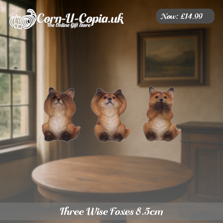 Three Wise Foxes 8.5cm Ad 3