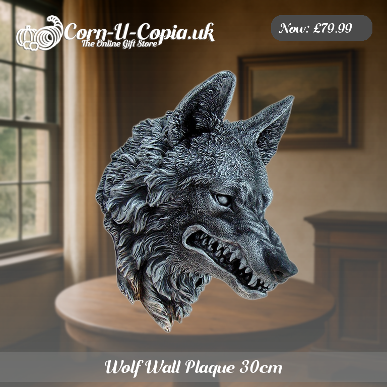 Wolf Wall Plaque 30cm Ad 3