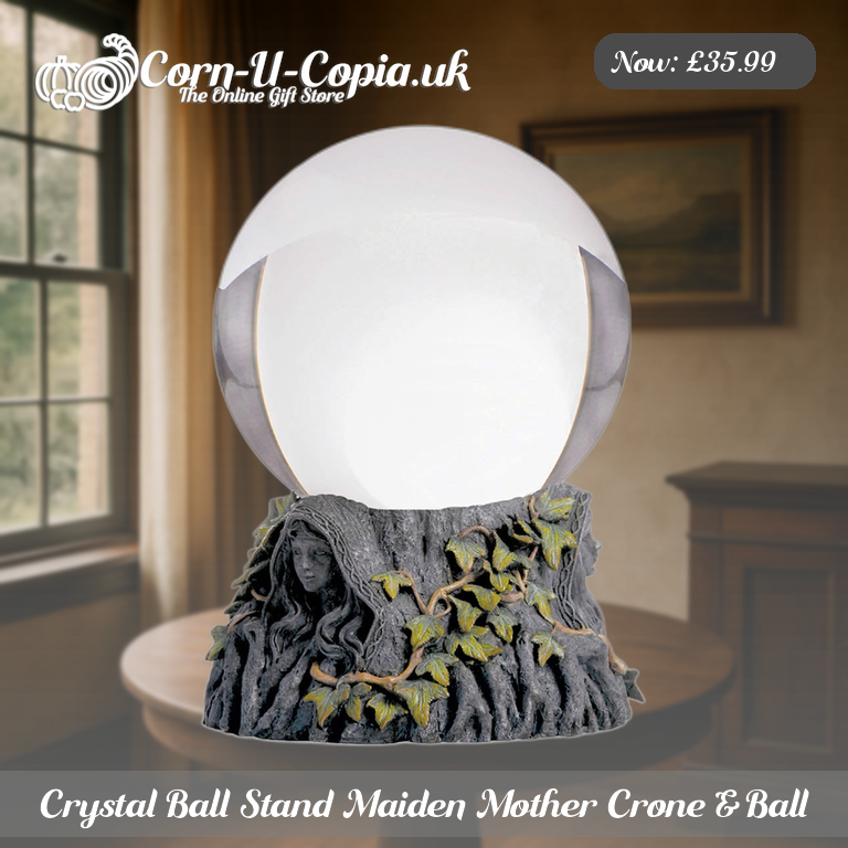 Crystal Ball Stand Maiden Mother Crone & Ball Ad 3