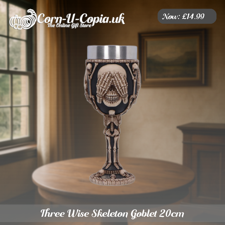 Three Wise Skeleton Goblet 20cm Ad 3
