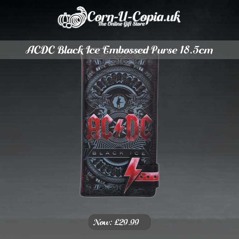 ACDC Black Ice Embossed Purse 18.5cm Ad 4