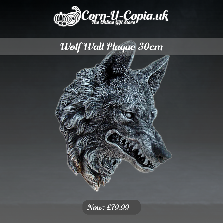 Wolf Wall Plaque 30cm Ad 4
