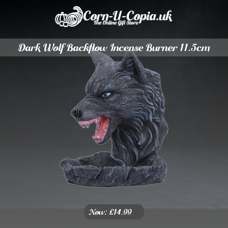 Dark Wolf Backflow Incense Burner 11.5cm Ad 4