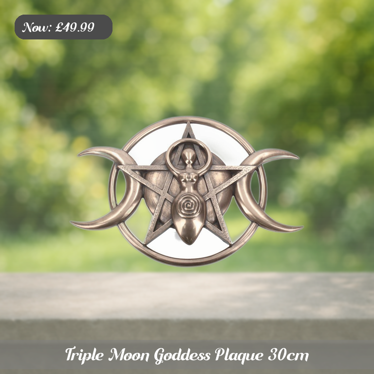Triple Moon Goddess Plaque 30cm Ad 5