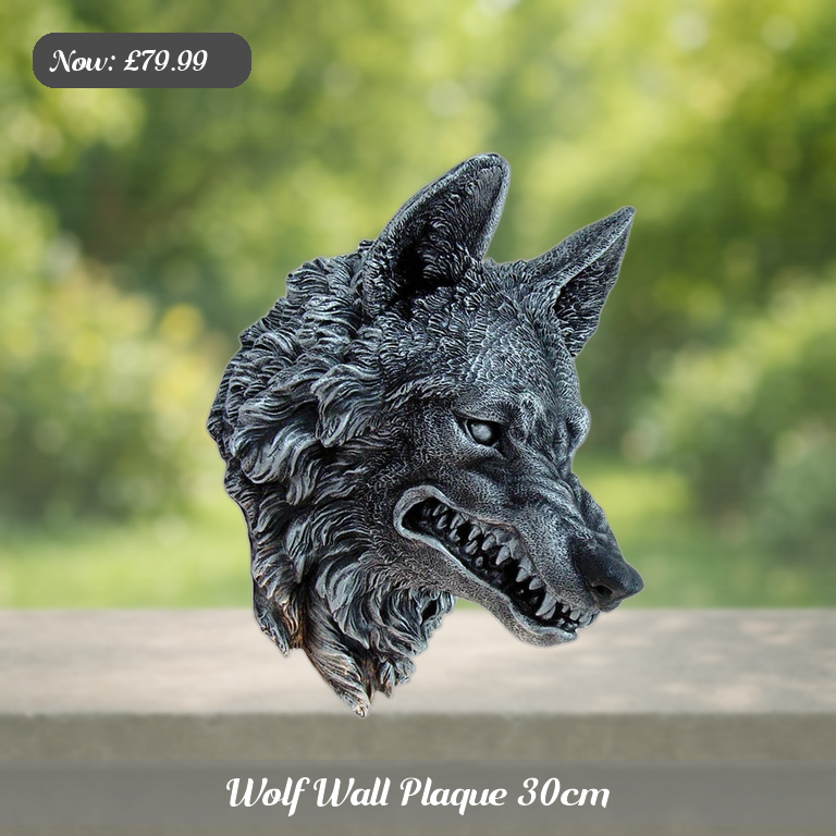 Wolf Wall Plaque 30cm Ad 5