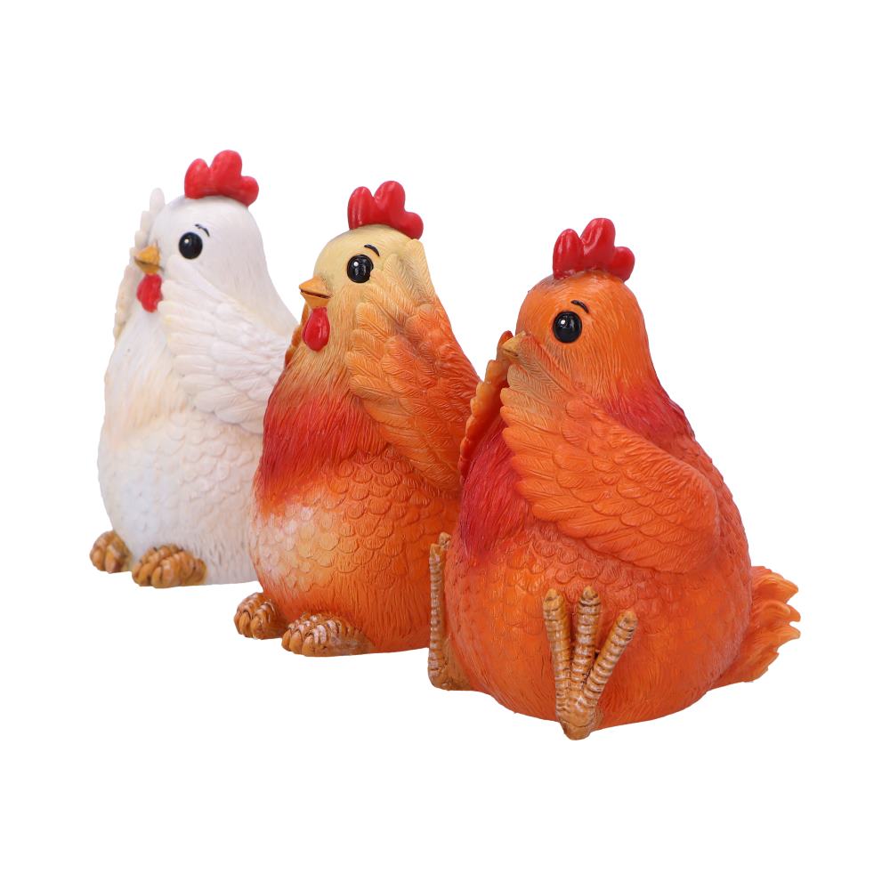 Three Wise Hens 8.5cm