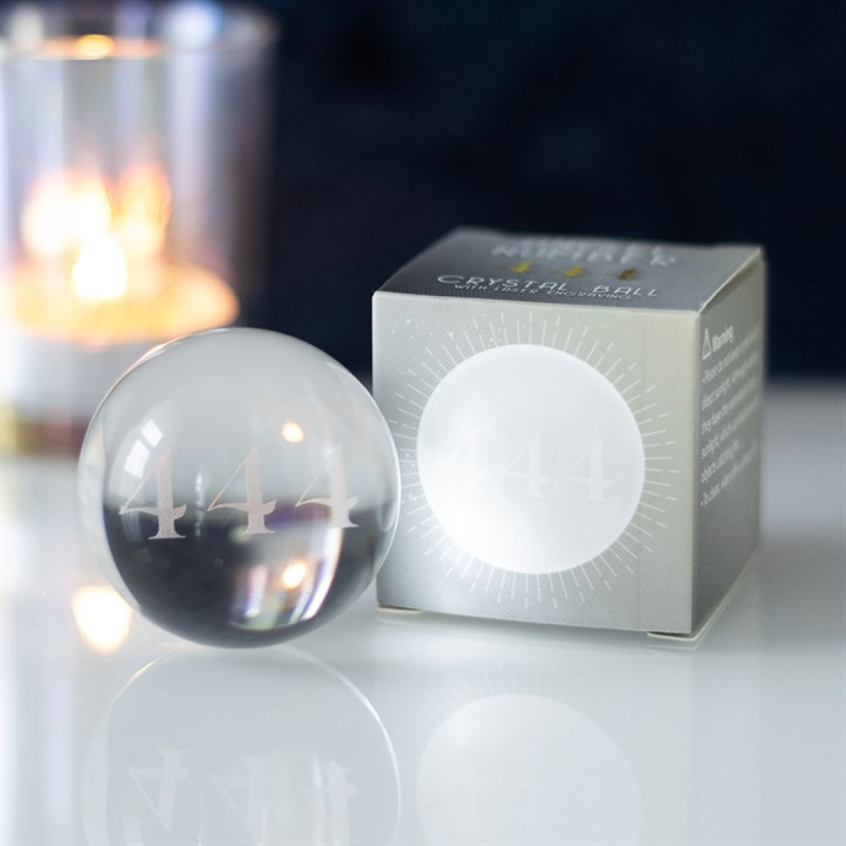 444 Angel Number Crystal Ball 3.8cm