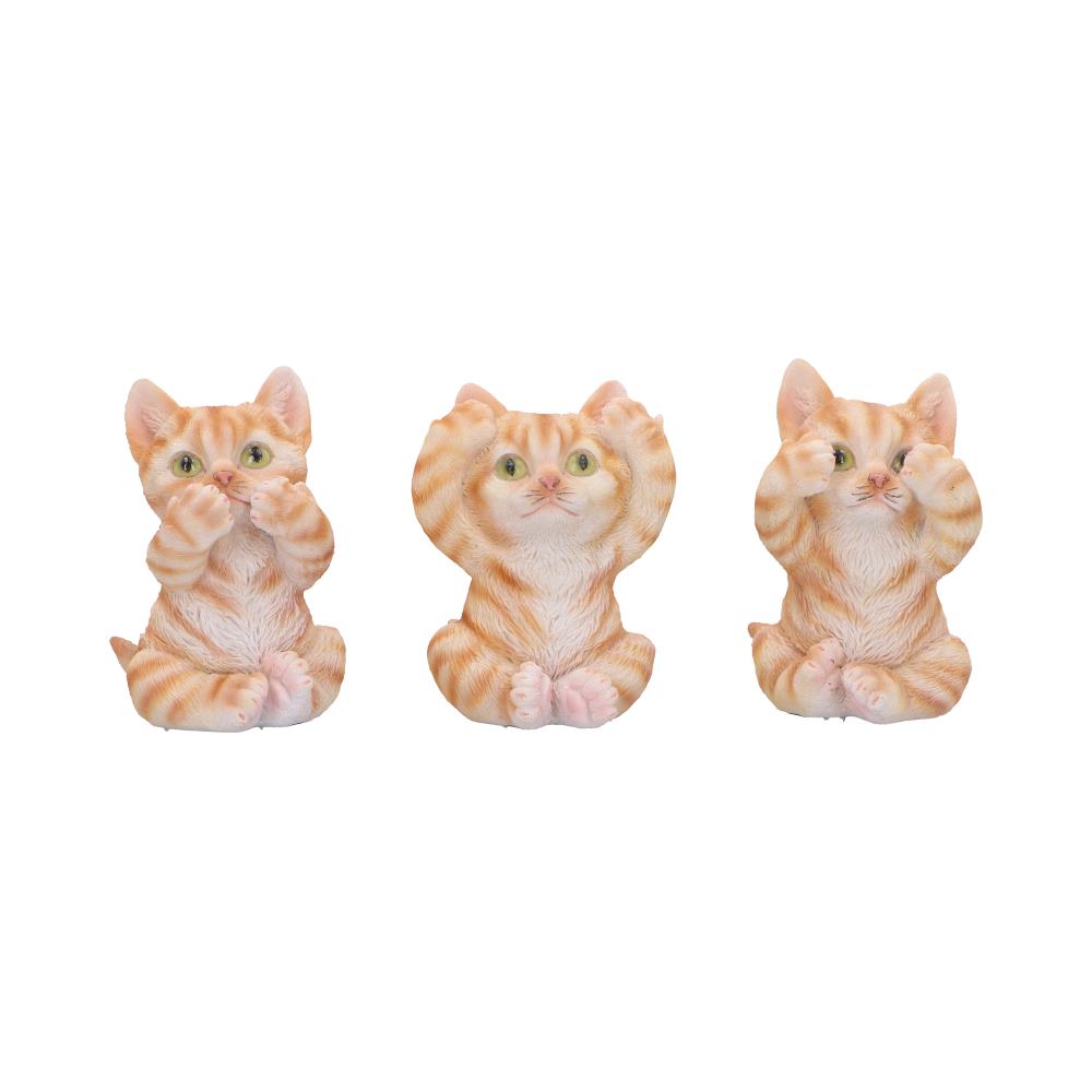Three Wise Ginger Cats 8.5cm