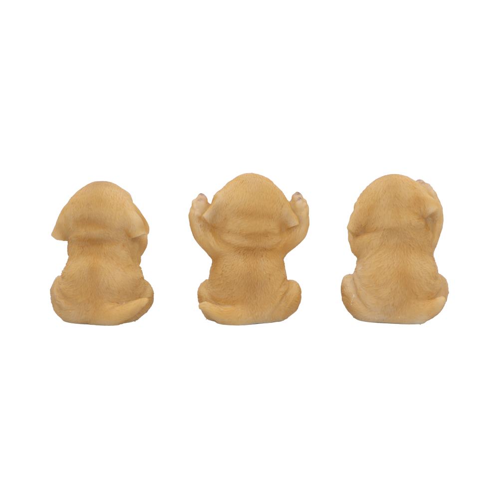 Three Wise Golden Labradors 7.5cm