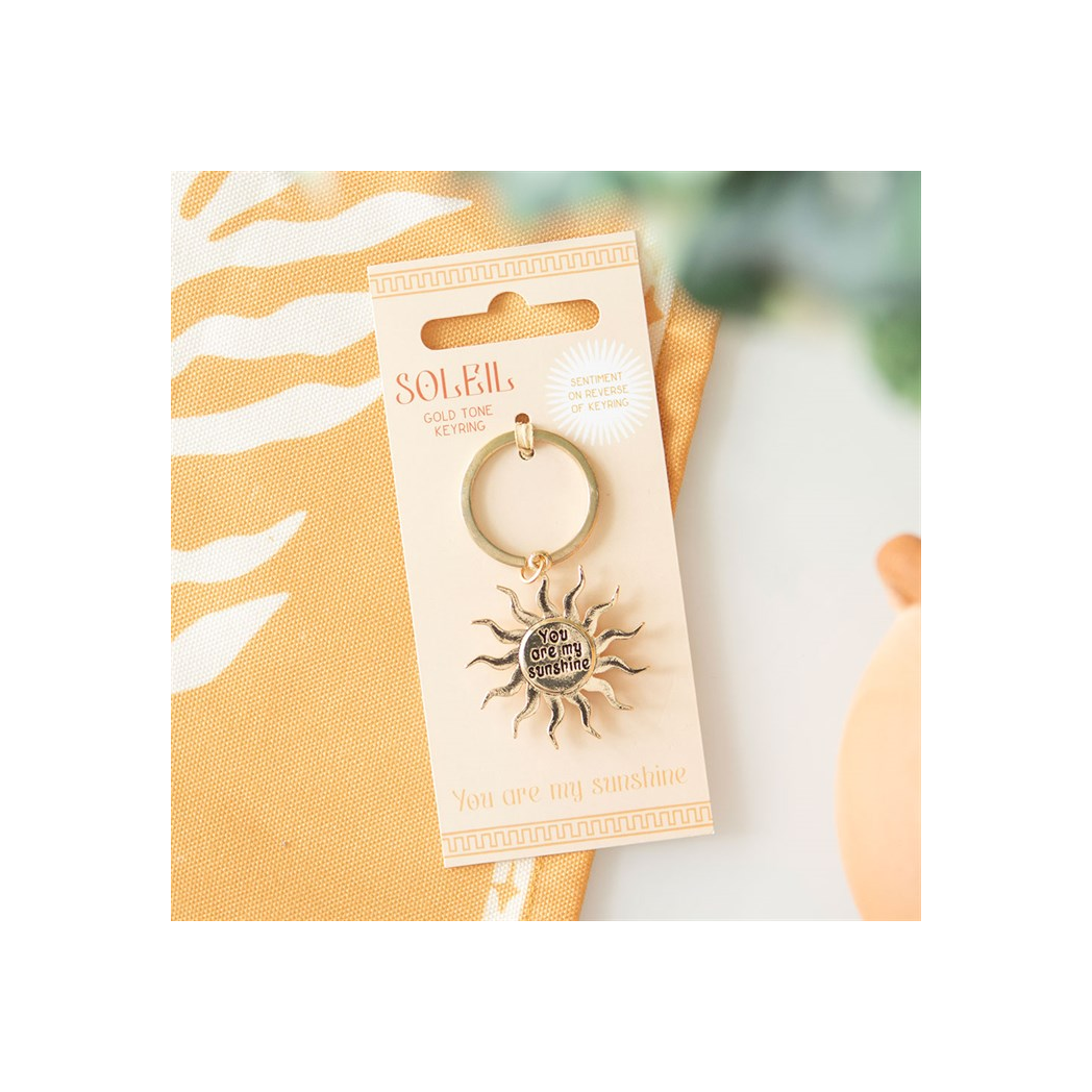 Gold Sun Keyring