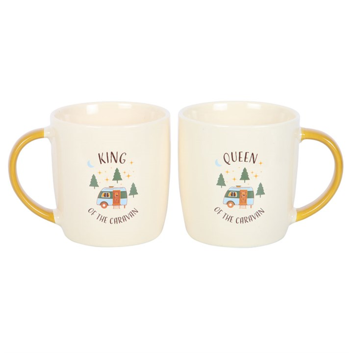 Camping King and Queen Couples Mug Set 12cm