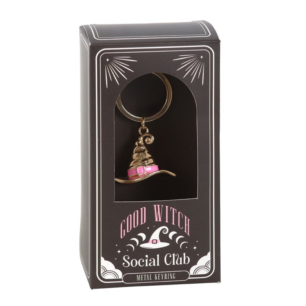 Good Witch Alloy Witch Hat Keyring 6.5cm
