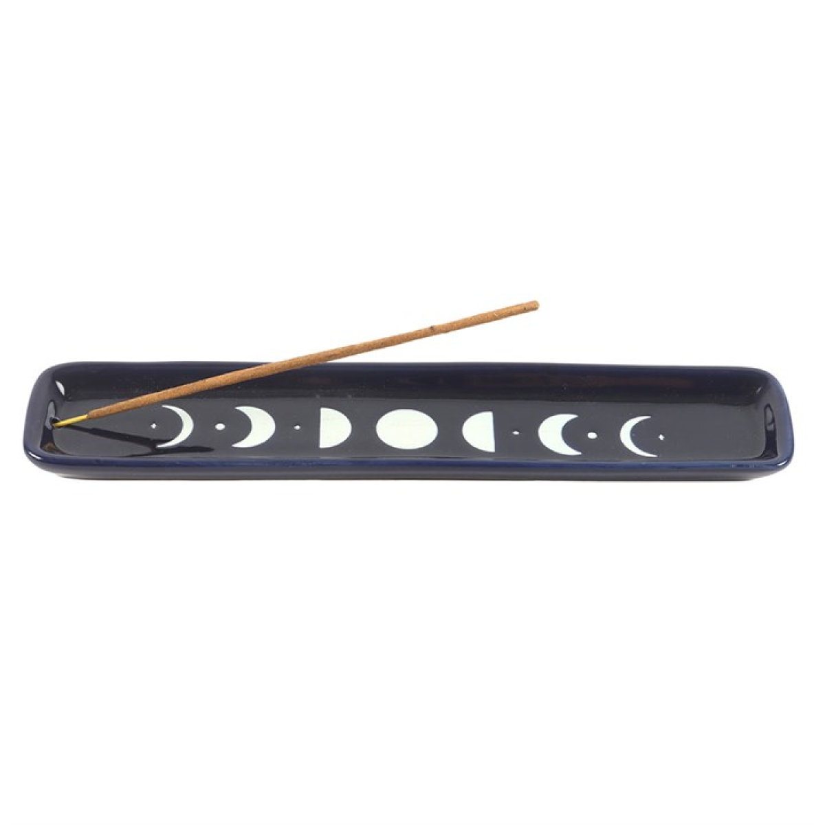 Blue Moon Phase Ceramic Incense Ash Catcher 25cm